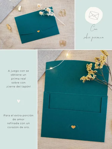 Vista 4 de JoliCoon - Tarjeta rasca para anuncio de embarazo, con sobre Papel de diseño de 12.35 oz/m², acabado UV táctil, papelería premium