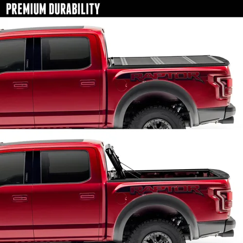 Vista 3 de RealTruck BAK BAKFlip F1 Cubierta Rígida Plegable para Caja de Camioneta Tonneau 772409 Se Adapta a Toyota Tundra 2007 - 2021 Caja de 5' 7