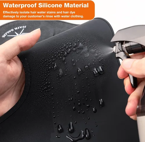 Vista 5 de Noverlife Hair Cutting Collar, Waterproof Silicone Hair Dye Collar, Barber Hair Cutting Pad Haircut Neck Wrap for Salon