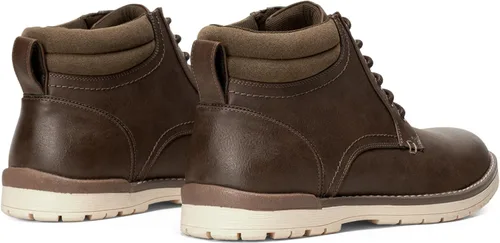 Vista 8 de Vostey Botas de senderismo para hombre, botas casuales para hombre marrón (673-darkbrown)