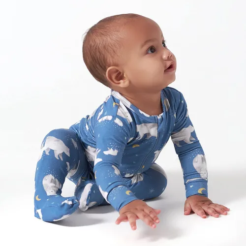 Vista 3 de Gerber Pijama unisex para bebé y niño pequeño, suave, con pies, con viscosa hecha con eucalipto
