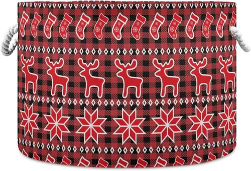 Vista 16 de Cesta de almacenamiento grande plegable bolsa de ropa redonda plegable de tela para la ropa sucia cesta plegable cubo de lavado abstracto moderno