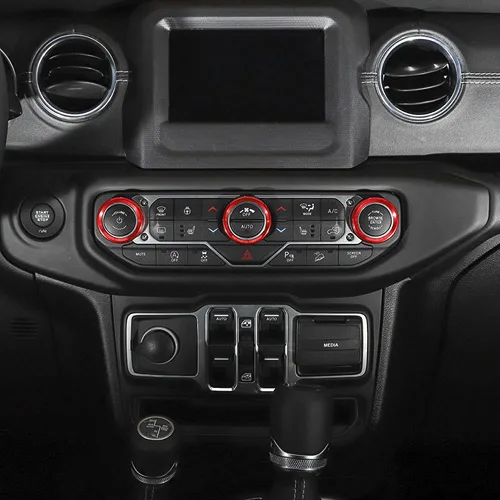 Vista 7 de Thor-Ind Cubierta de botón para interruptor de aire acondicionado de CA para Jeep Wrangler JL JLU Rubicon Sahara 2018 2019-2021 Gladiator JT