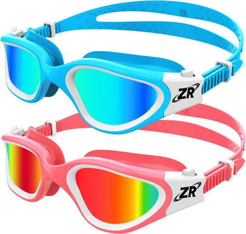 Vista 10 de ZIONOR Gafas de natación para niños, paquete de 2 gafas de natación polarizadas G1MINI para niñas/niños