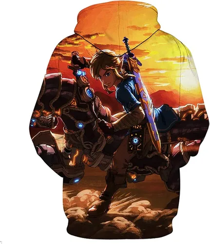Vista 2 de Disfraz unisex de anime con capucha de la leyenda de Zelda para hombre