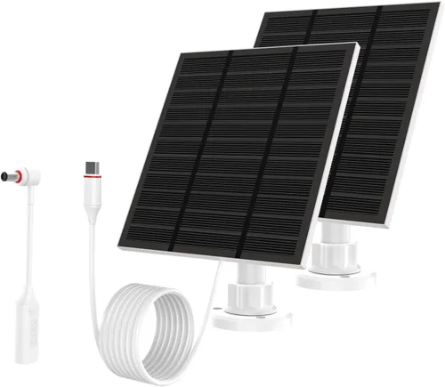 Vista 11 de Paneles solares para cámara Ring al aire libre inalámbrica (Nueva Generación) Cargador de panel solar de 5W 5V con USB-C y enchufe para Spotlight