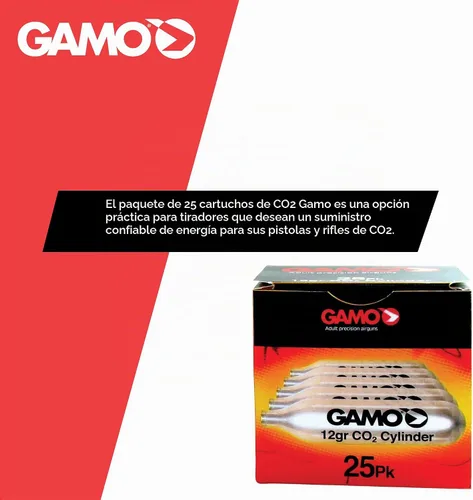 Vista 2 de Gamo 62124702554 Cilindros de CO2 de repuesto de 0.42 oz, paquete de 25