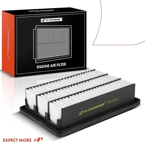 Vista 9 de Filtro de aire para motor A-Premium Compatible con Hyundai Santa Fe 2007 2008 2009, Reemplazo # 61949191