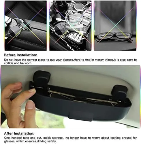 Vista 4 de Caja de almacenamiento para lentes de sol de coche, para Volvo XC40 XC60 XC90
