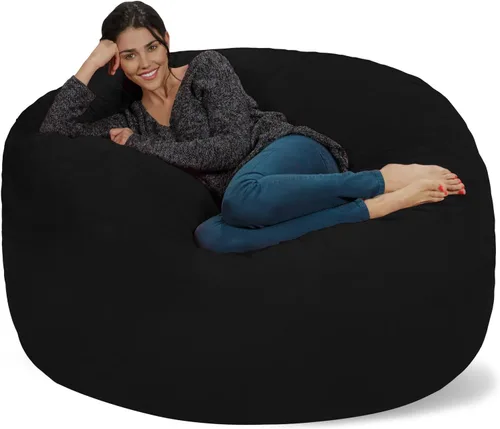 Vista 25 de Chill Sack Bean Bag Funda para silla, 3 pies, microgamuza - Oliva