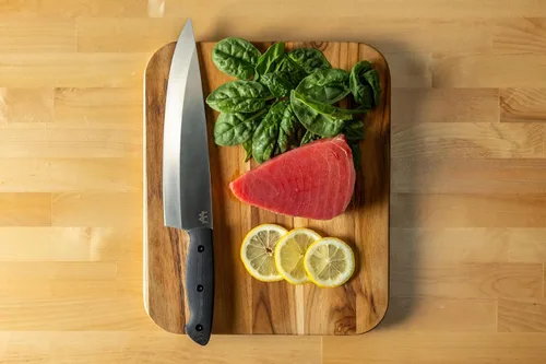 Vista 6 de Williams Knife Co. - Cuchillo de chef grande, hoja de acero Elmax de 9 pulgadas, herramienta culinaria versátil