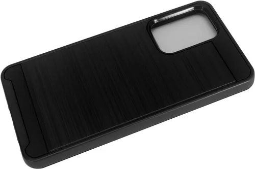 Vista 6 de Para Samsung Galaxy A52 5G (SM-A526) - Funda de teléfono estilo cepillado - CS3 Negro