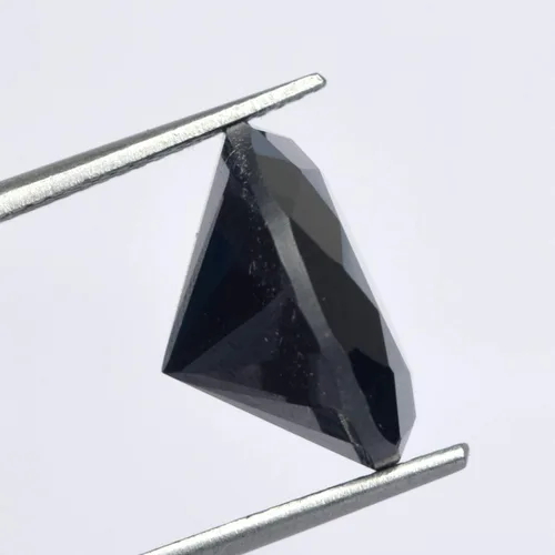 Vista 3 de GEMHUB Diamante de moissanita negra de grado AAA++ con certificado Egl de corte redondo, piedra preciosa suelta de diamante de moissanita negra