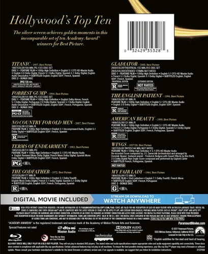 Vista 2 de Best Picture Essentials 10 Movie Collection (Blu-ray + Digital)