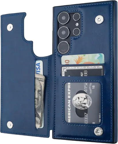 Vista 82 de ONETOP - Funda tipo cartera para Samsung Galaxy S22 con tarjetero, color negro Kickstand,ID/Cash Holder,Case Wallet with Card Slots,Double