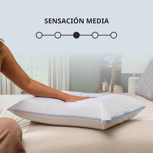 Vista 4 de Tempur-Pedic TEMPUR-Cloud - Almohada de enfriamiento dual, tamaño King (Paquete de 1), blanca