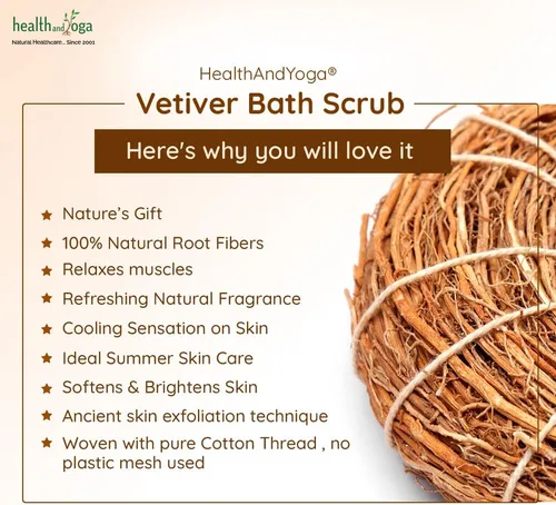 Vista 8 de SoulGenie HealthAndYoga™ BronzLift Kansa Masajeador facial adicional natural Vetiver Bath Scrub