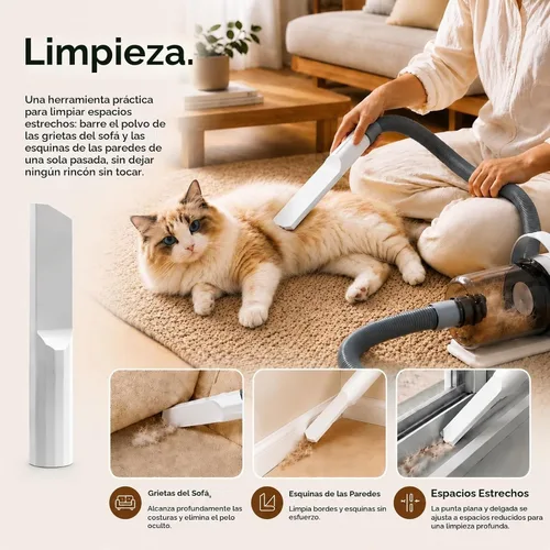 Vista 4 de Aspiradora de aseo para perros, kit de aseo para mascotas con aspiradora