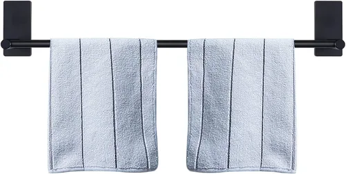 Vista 15 de NearMoon toallero de barra autoadhesivo de acero inoxidable para baño, soporte para colgar toallas en la pared, estilo contemporáneo, sin