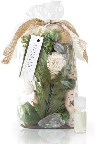 Vista 15 de Popurri de lavanda ámbar Bolsa grande de 20 onzas + frasco de fragancia Aromas de lavanda triturada, ámbar de cristal, eucalipto blanco