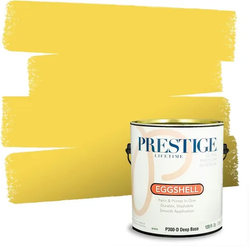 Vista 8 de PRESTIGE Pinturas de pintura exterior e imprimación en uno, 1 galón, plano, combinación comparable de Benjamin Moore* Pila de heno