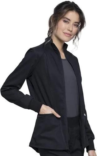 Vista 5 de Cherokee Revolution - Chaqueta médica para mujer con cremallera frontal Negro