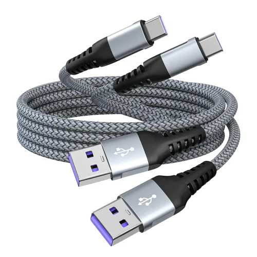 Vista 9 de Cable USB A a USB C de 60 W de carga rápida [2 unidades de 6 pies], cable Gary
