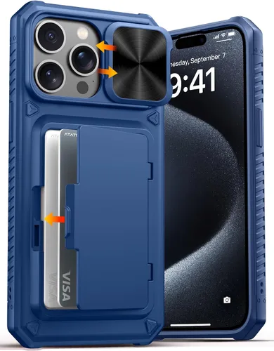 Vista 63 de ATATOO Funda Cartera para iPhone Air, Portador de Tarjetas Integrado (3-5 Tarjetas) [Bloqueo RFID] y Cubierta Deslizante para Cámara, Protección