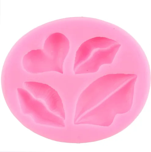 Vista 6 de Moldes de silicona para labios para fondant, colección de besos de labios, moldes de fondant para el día de San Valentín, para decoración