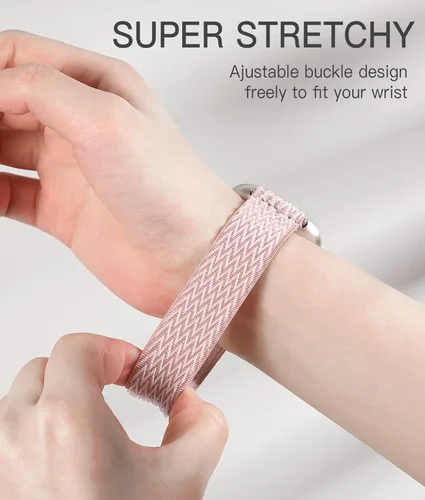 Vista 4 de Paquete de 10 correas para Fitbit Versa 3/Fitbit Versa 4 Band/Fitbit Sense bandas para hombres y mujeres, correa elástica ajustable de nailon