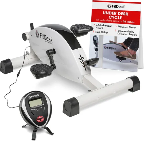 Vista 10 de FitDesk Under Desk Bike Exercise Machine, Compact Magnetic Pedal Exerciser, Mini Elliptical, Quiet Seated Cardio Trainer for Home Office Workouts