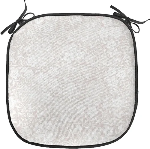 Vista 189 de Ambesonne Flamingo - Cojín de asiento para silla, diseño de fantasía exótica con elementos de vida silvestre hawaiana en colores pastel, acolchado