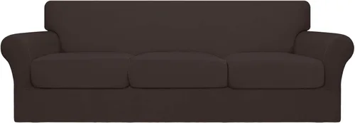 Vista 13 de Easy-Going Funda de sofá suave y elástica de 3 piezas para perros, funda de sofá lavable para sofá de 2 cojines separados, protector elástico