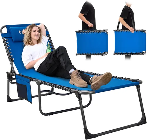 Vista 10 de KingCamp Folding Outdoor Chaise Lounge