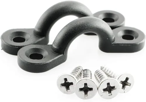 Vista 3 de Juego de 2 bloques de polea de acero inoxidable con ojal y tornillos para kayak, canoa, barco, ancla, kit de carrito
