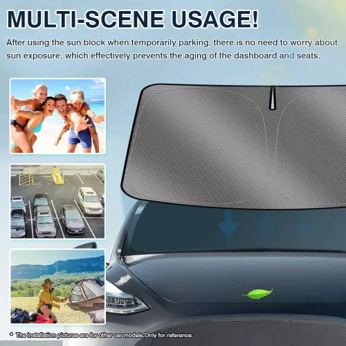 Vista 7 de Karltys Parasol para parabrisas delantero para Honda Civic 2016-2021, Cubierta de parasol de ventana plegable con ajuste personalizado para Civic