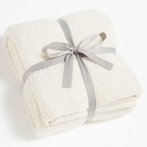 Vista 20 de CYMULA Manta de Punto Súper Suave Tamaño Throw Beige - Ligera Afelpada Esponjosa Mullida Cálida Acogedora Mantas y Throws para Sofá Cama Uso