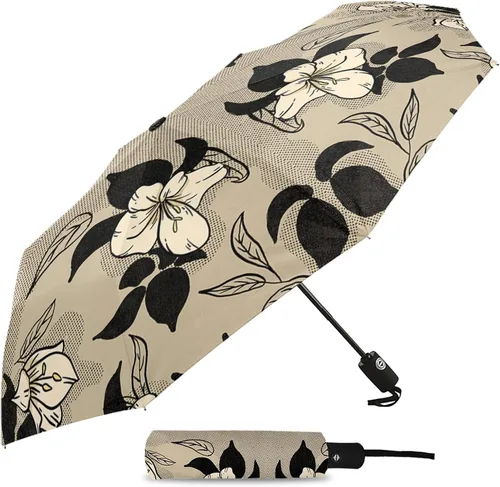 Vista 2 de DHDM Parasol Umbrella for Outdoor Automatic Eight Strands Rain Umbrella Adults Shade Umbrellas