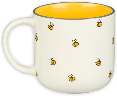 Vista 3 de Christian Art Gifts Taza grande de cerámica para café y té para mujeres: Las palabras amables son como la miel Versículo bíblico inspirador,
