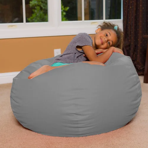 Vista 4 de Posh Beanbags - Puf grande y cómodo: sillones tipo puf grandes con funda extraíble para niños, adolescentes y adultos, muebles de tela de poliéster