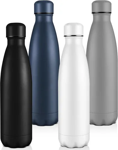 Vista 21 de Volhoply Botellas de agua aisladas de 25 onzas, paquete de 1/2/4, termo de acero inoxidable de doble pared que mantiene el frío y el calor, botella