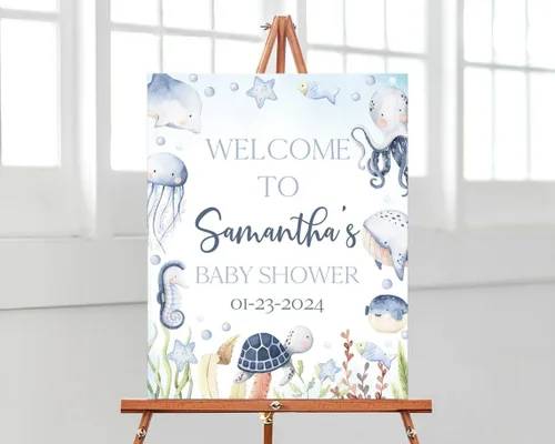 Vista 7 de Letrero de bienvenida para baby shower, letrero de bienvenida para baby shower, letrero de bienvenida personalizado para baby shower, letrero