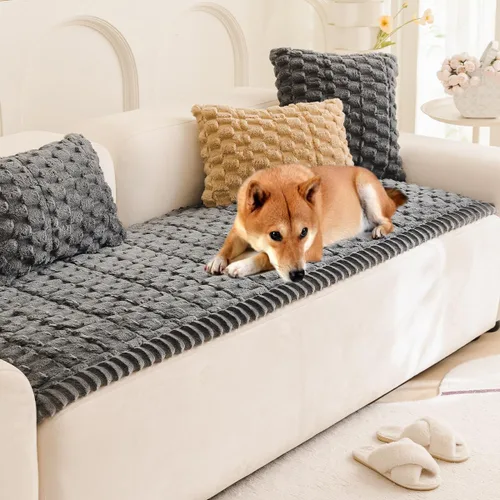 Vista 10 de Gumfolk Fundas de sofá de felpa para mascotas, lavables, protectores de sofá para cojines, fundas protectoras de muebles aptas para perros