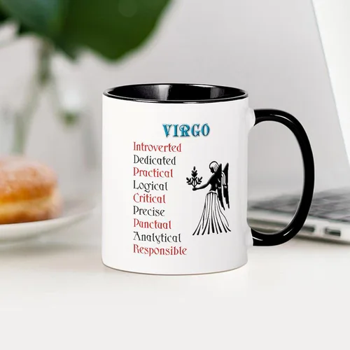 Vista 4 de CafePress Virgo Mug Taza de café de cerámica de 11 oz (11.0 fl oz)