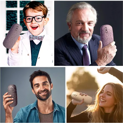 Vista 7 de Estuche rígido para gafas, paquete de 3 fundas protectoras unisex para gafas