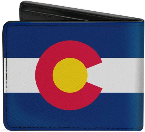 Vista 2 de Billetera con hebilla de PU Bifold - Bandera de Colorado centrada