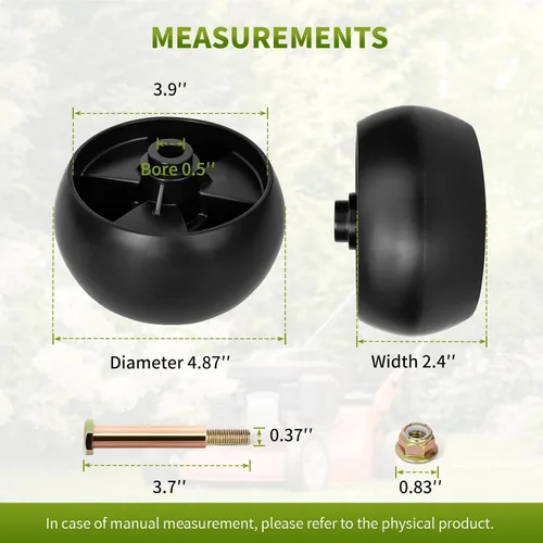 Vista 2 de Ruedas de cubierta aptas para cortacésped Cub Cad, ruedas de calibre de rodillo de cubierta compatibles con tractor de cortacésped Cub Cad Troy Bilt