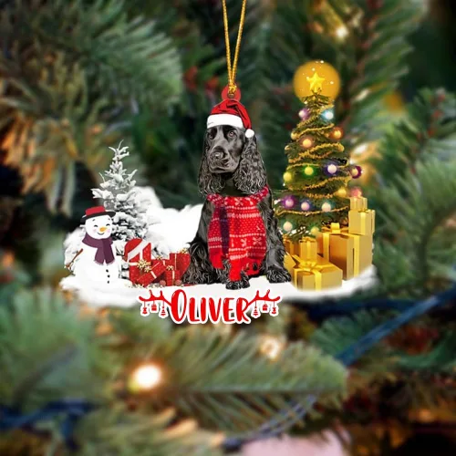 Vista 144 de NAZENTI Adorno personalizado de gato abisinio con árbol de pino, adorno de Navidad personalizado para perros amantes de las mascotas, colgante