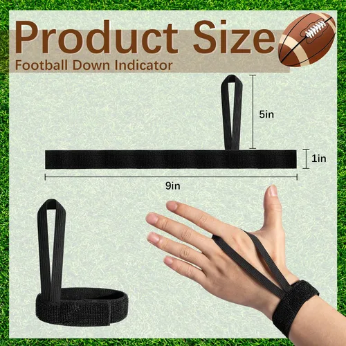 Vista 2 de RunNico Indicadores de fútbol abajo - Árbitros de pulsera de fútbol -Muñequera de indicador de fútbol abajo para deportes de partido