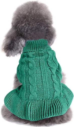 Vista 26 de CHBORCHICEN Suéteres de punto para perros pequeños, sudadera cálida para mascotas gatos, ropa de invierno, suéter de gatito y cachorro
